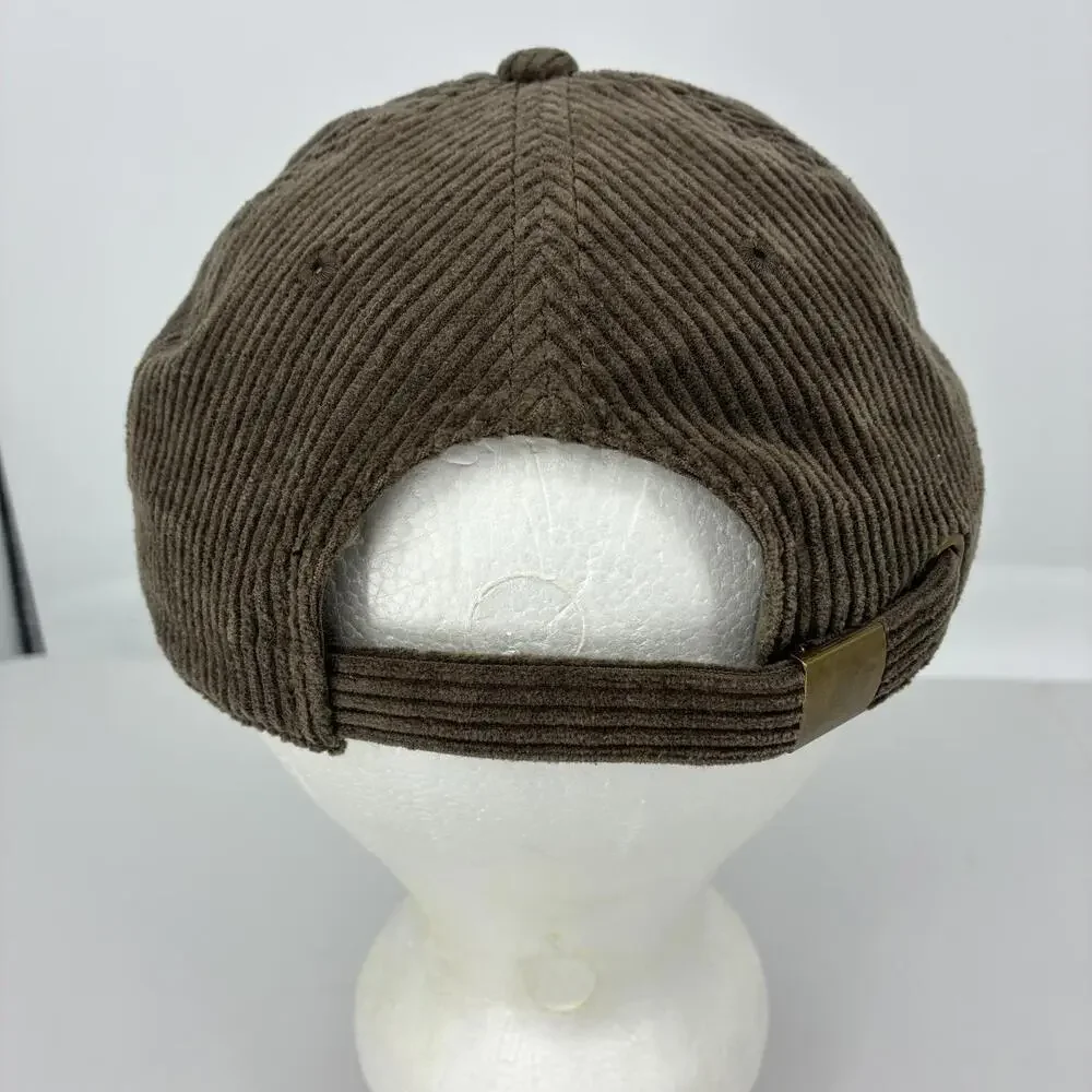 Jive Talk Embroidered Brown Corduroy Baseball Trucker Hat Cap